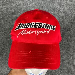 Bridgestone Motorsport Hat Red Adjustable Baseball Cap One Size Racing Logo